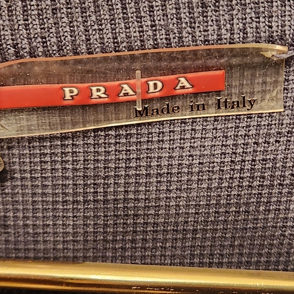 🎇HOST PICK 🎇NWT'S PRADA gorgeous 💙 100% wool sweater/zip pocket..small flaws - Picture 4 of 12